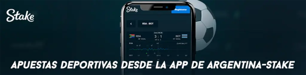 Apuestas deportivas desde la app de Argentina-Stake