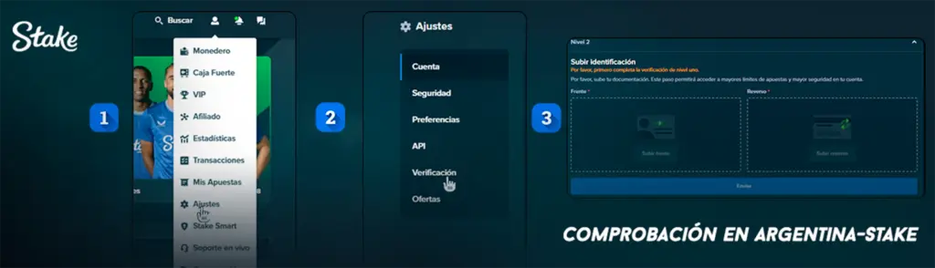 Comprobación en Argentina-Stake