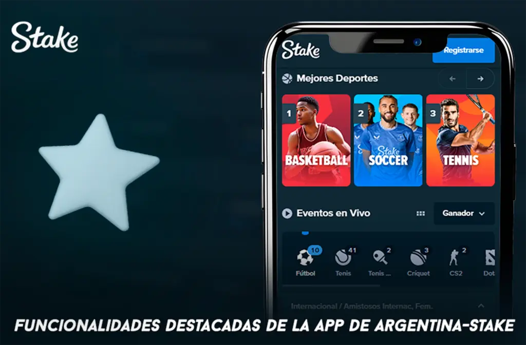 Funcionalidades destacadas de la app de Argentina-Stake