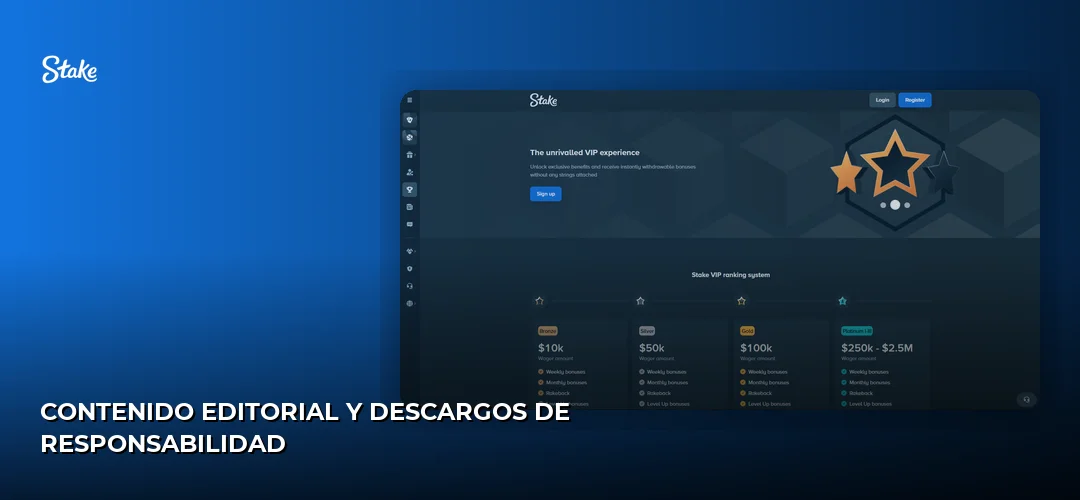 Contenido editorial y descargos de responsabilidad