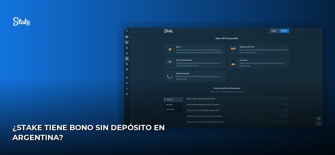 ¿Stake tiene bono sin depósito en Argentina?
