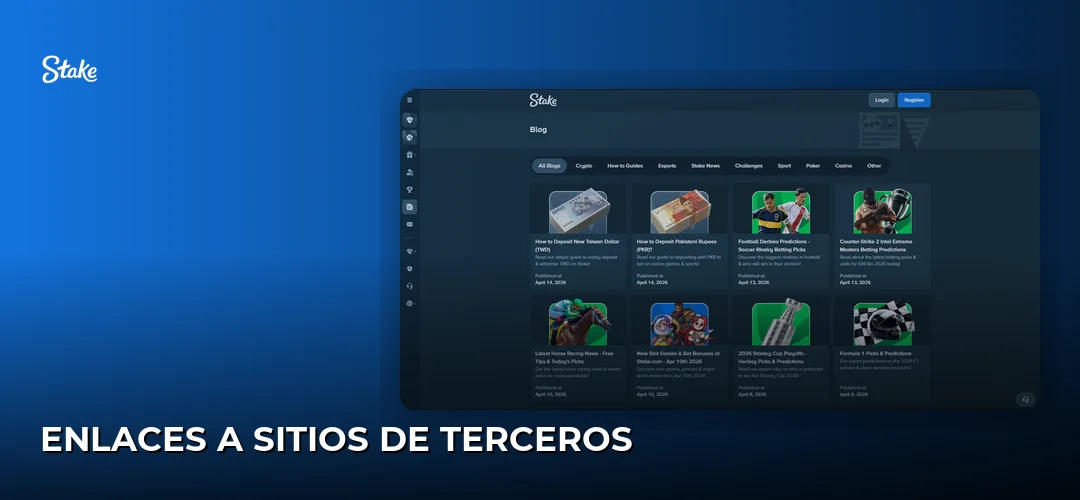 Enlaces a sitios de terceros