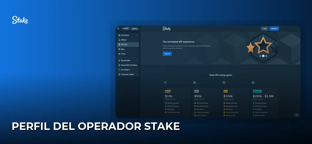 Perfil del operador Stake