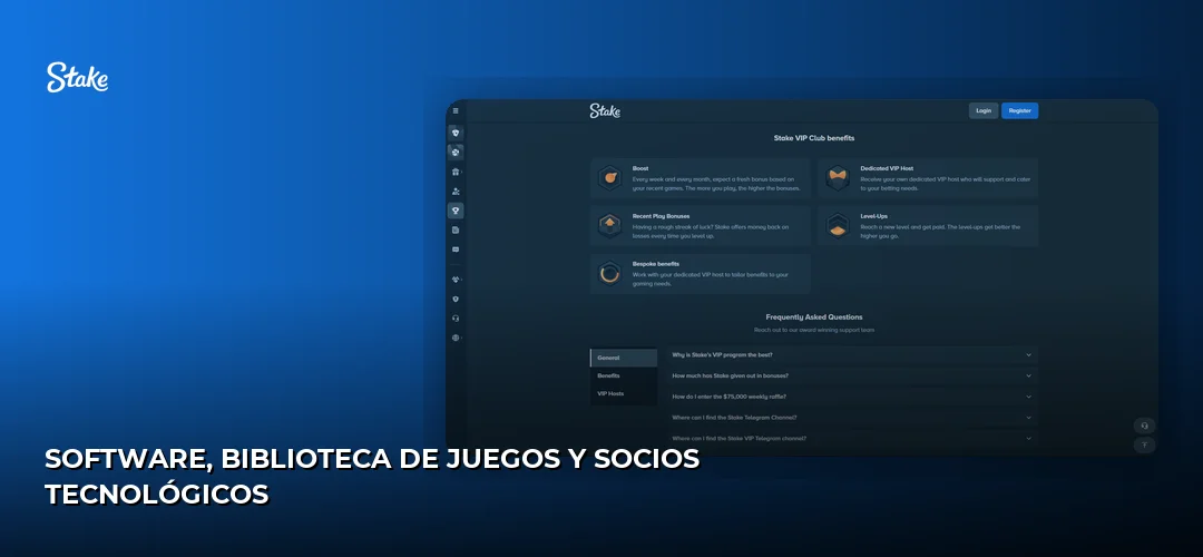 Software, biblioteca de juegos y socios tecnológicos