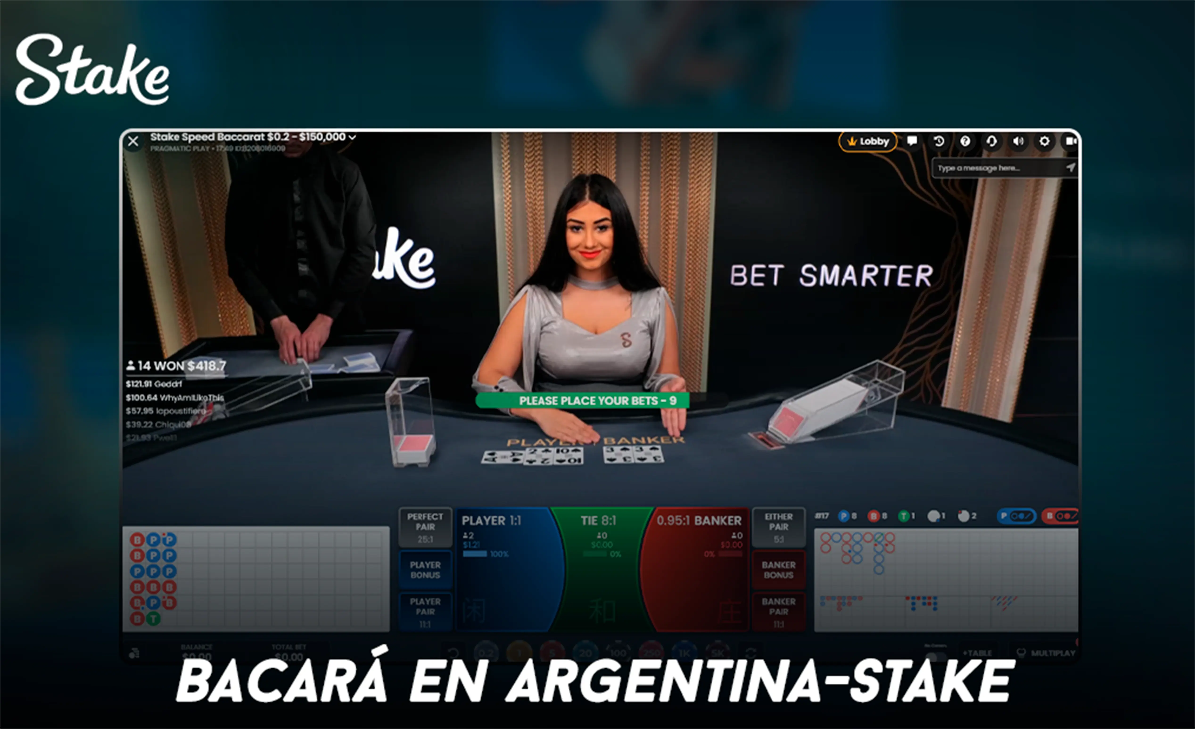 Bacará en Argentina Stake casino en vivo