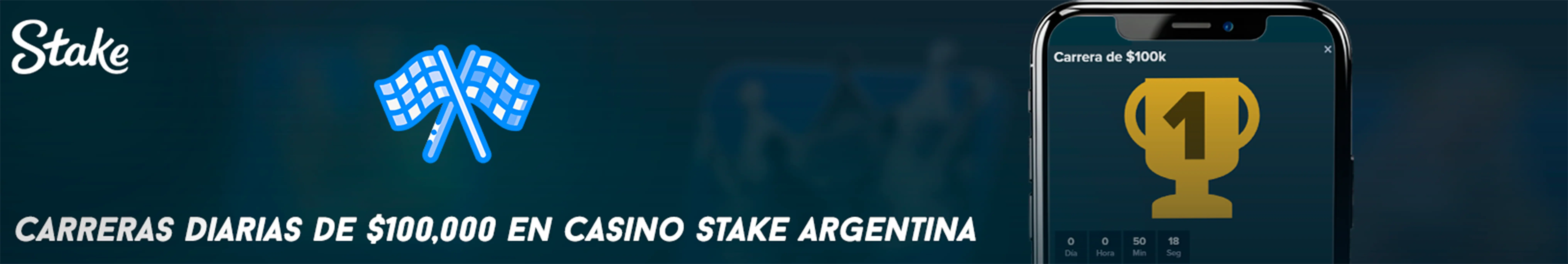Carreras diarias de 100000 dólares en Casino Stake Argentina