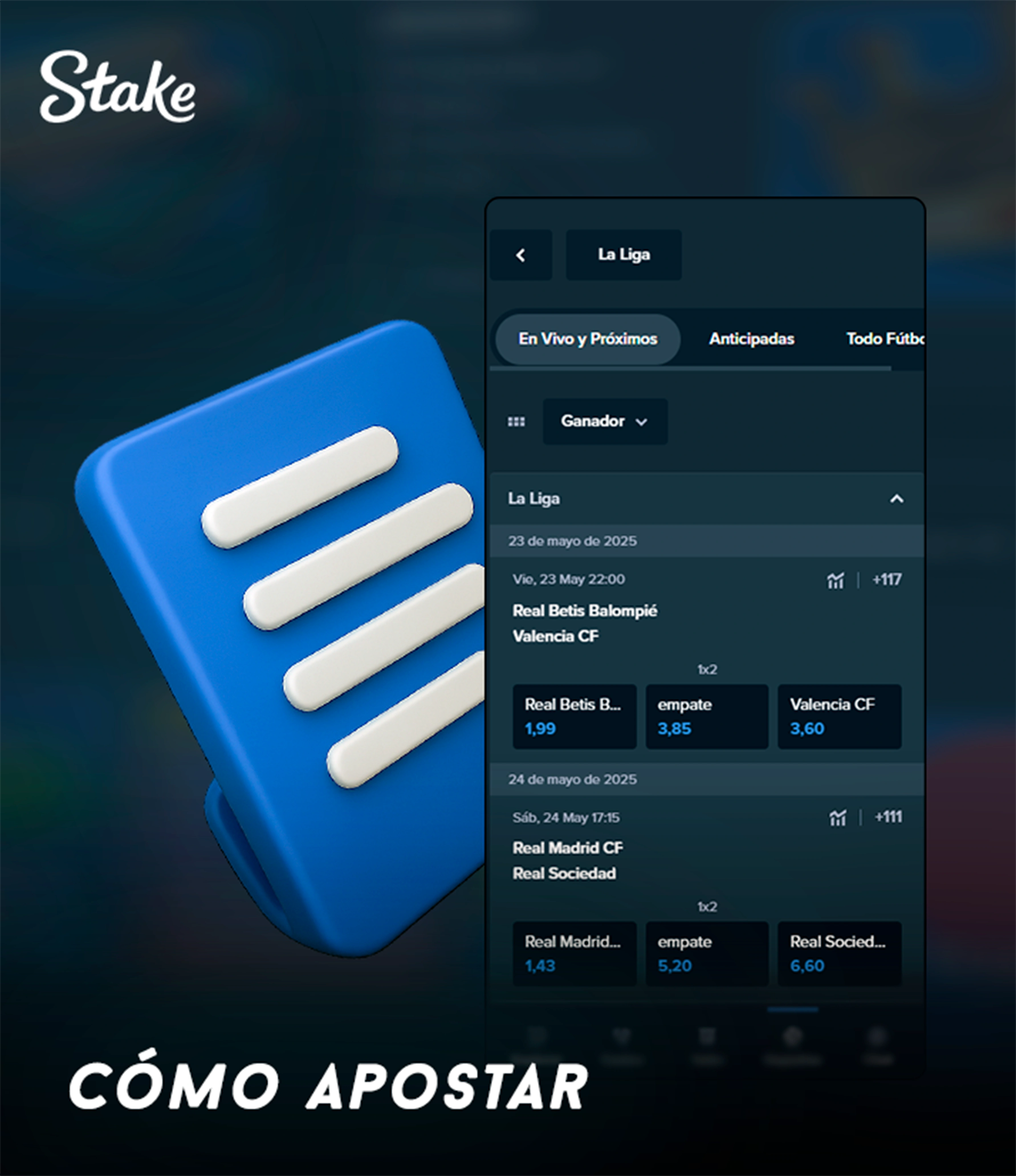 Cómo apostar en Stake Argentina