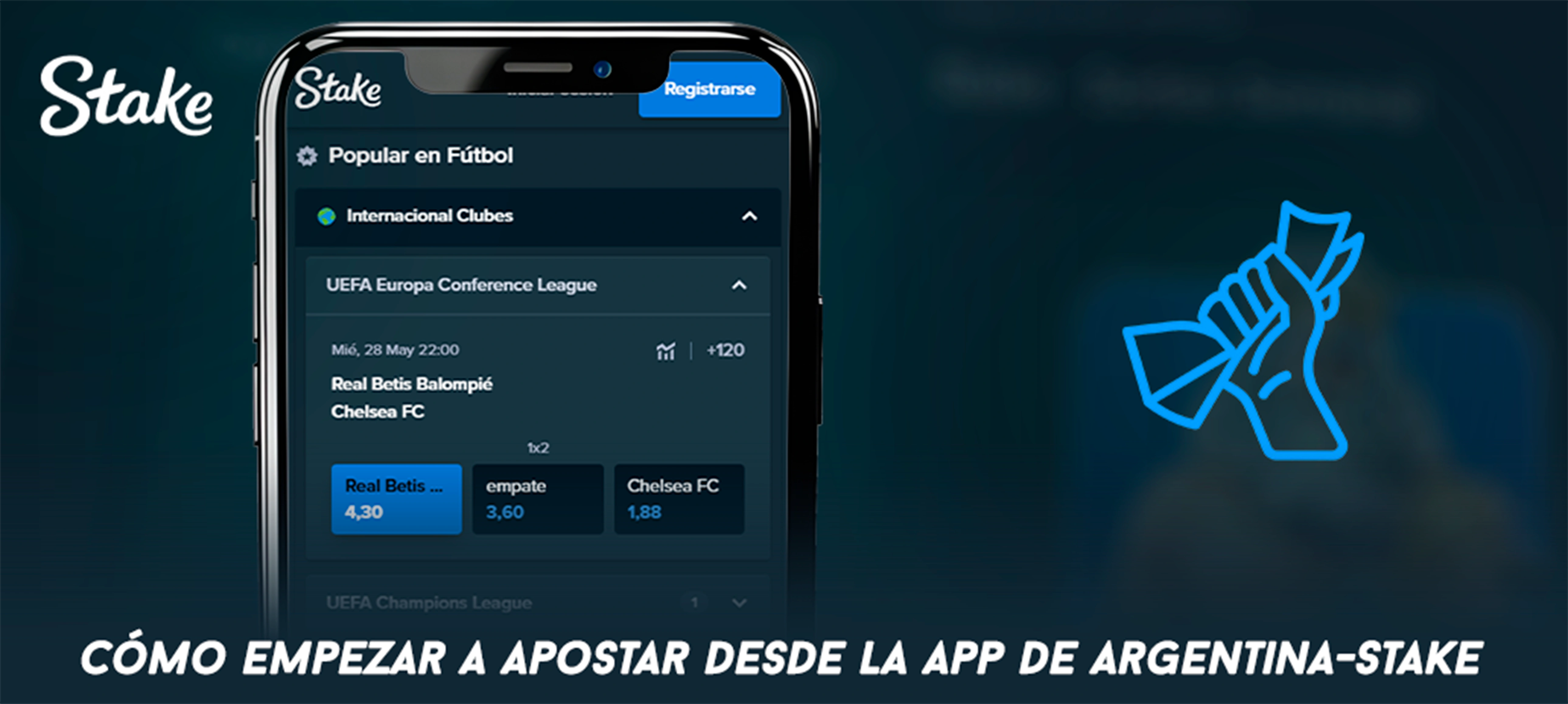 Cómo empezar a apostar desde la app de Argentina Stake