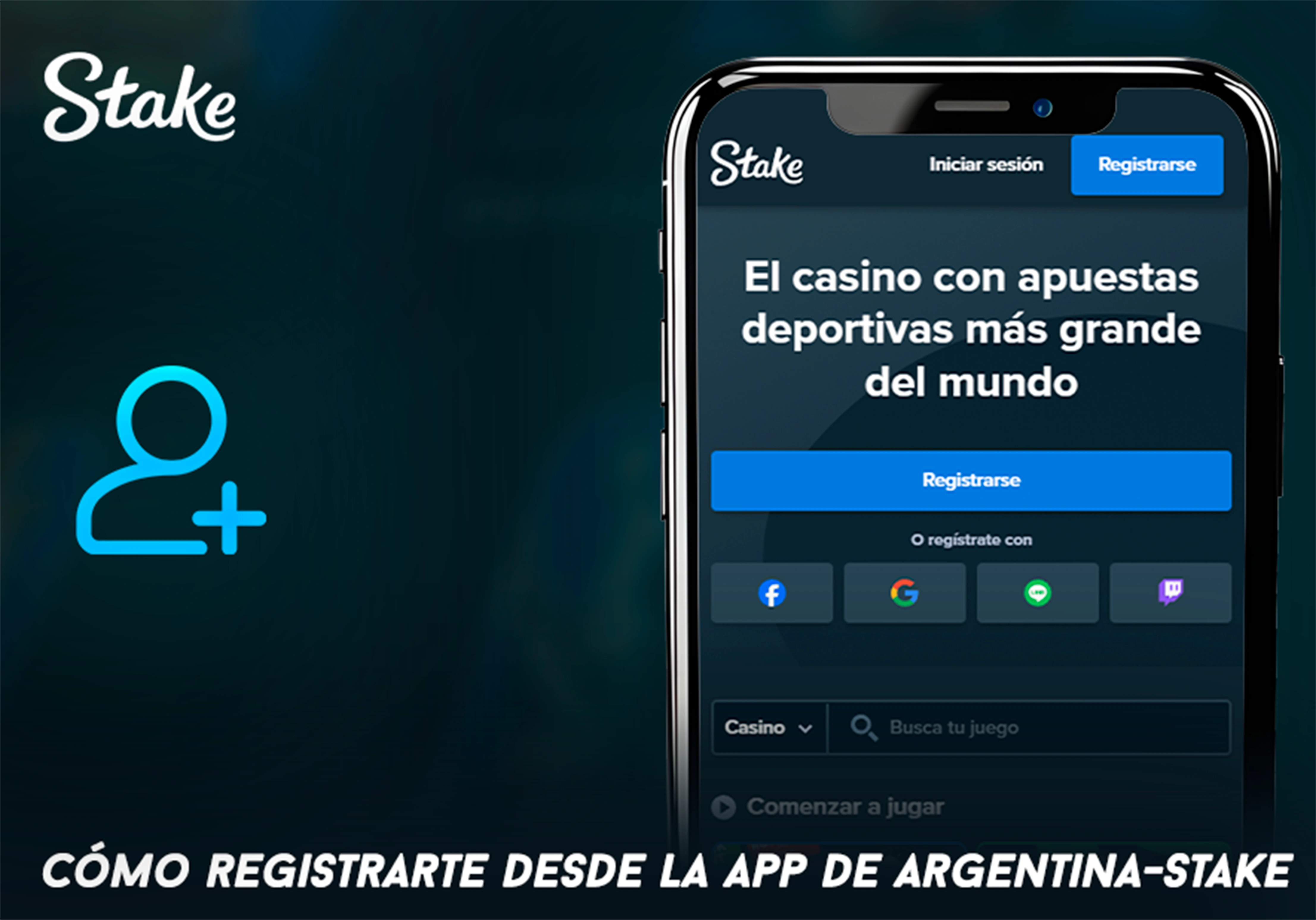 Cómo registrarte desde la app de Argentina Stake