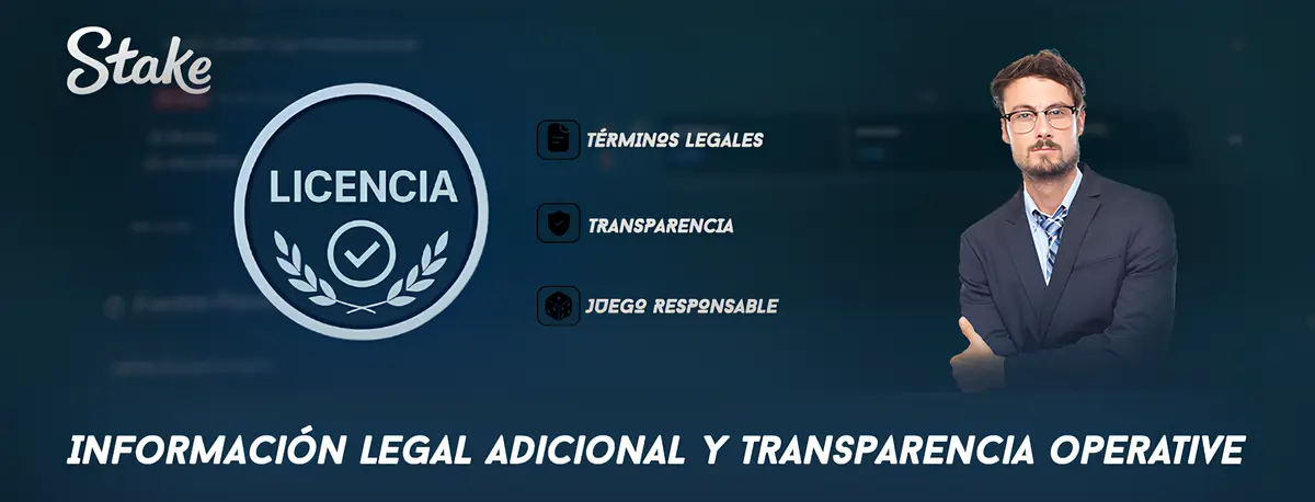 Información legal y transparencia de Stake