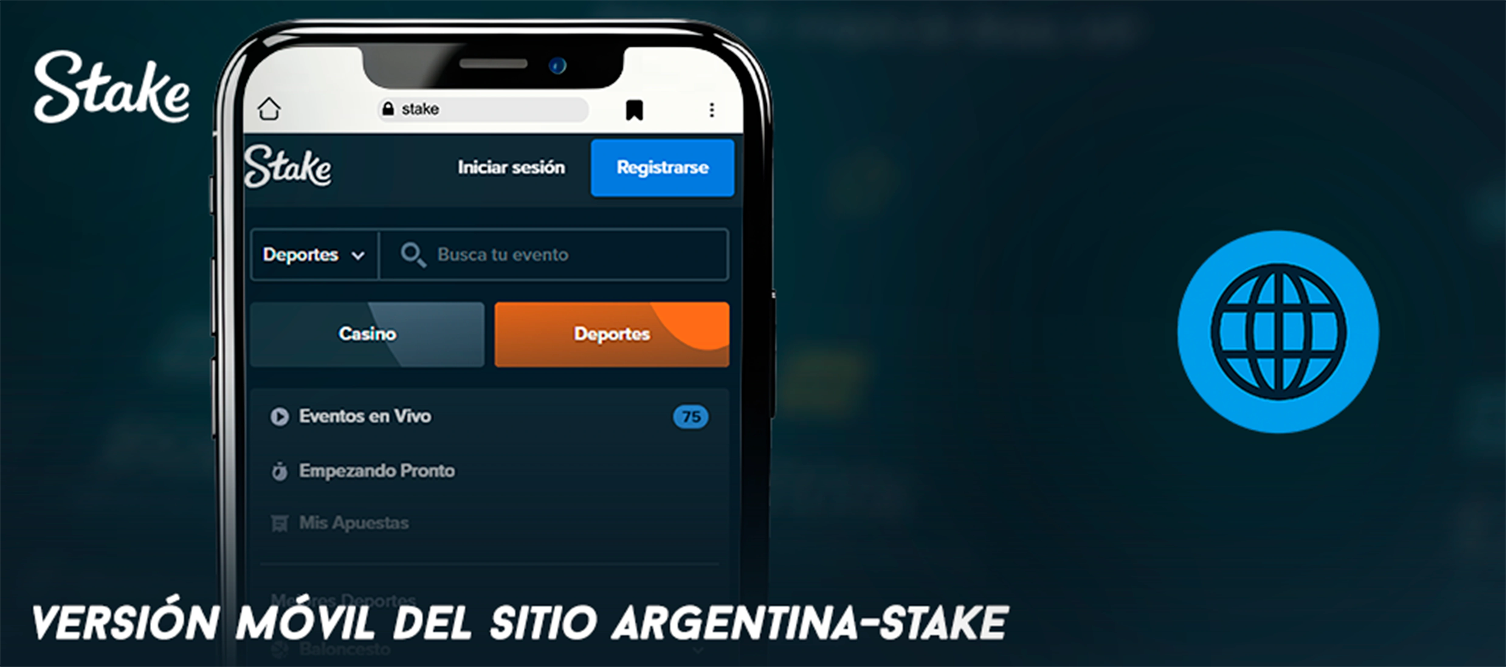 Versión móvil del sitio Argentina Stake